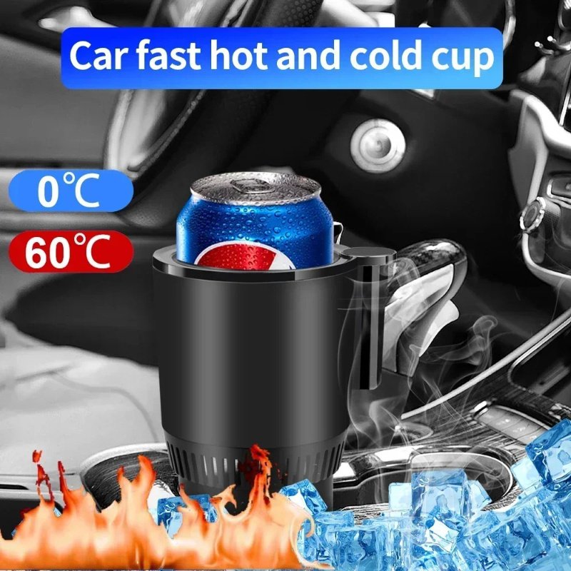 Smart Car Cup Warmer & Cooler | 12V Digital Temperature Display Holder