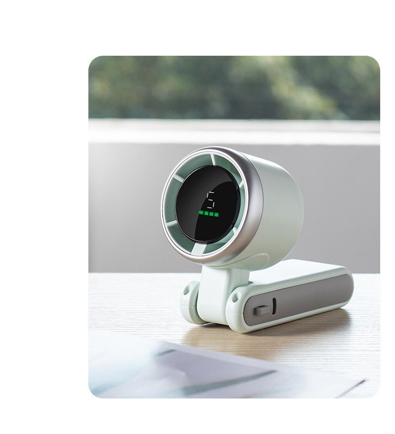 Hanging Neck Outdoor 180 Degree Folding Desktop Mini Fan Hand-held Folding High-speed Powerful Turbo Fan - Image 4